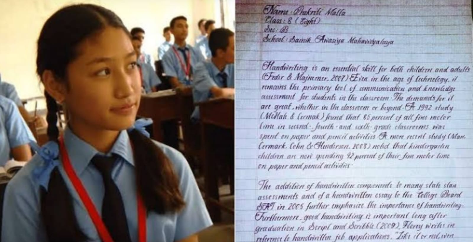 या मुलीच्या हस्ताक्षरापुढे संगणकही फेल, आतापर्यंत हेच ठरले आहे जगातील सर्वात सुंदर लेखन..